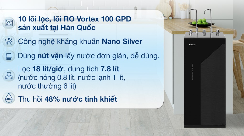 Máy lọc nước nóng lạnh Kangaroo KG10A17 - 10 Lõi